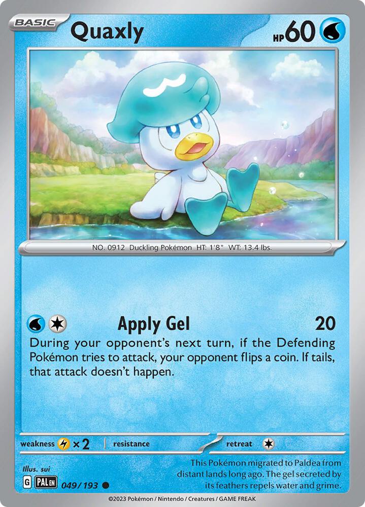 Pokemon Quaxly 49/193 Paldea Evolved