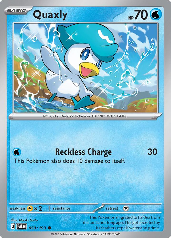 Pokemon Quaxly 50/193 Paldea Evolved