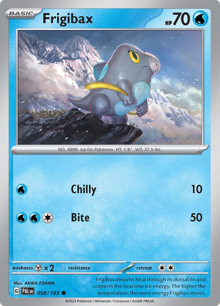 Pokemon Frigibax 58/193 Paldea Evolved