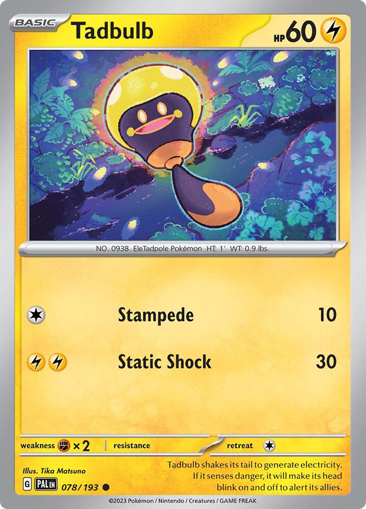 Pokemon Tadbulb 78/193 Paldea Evolved
