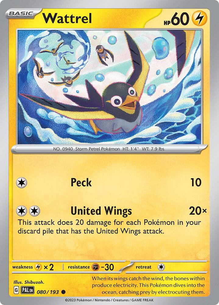 Pokemon Wattrel 80/193 Paldea Evolved