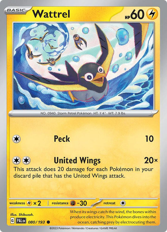 Pokemon Wattrel 80/193 Paldea Evolved
