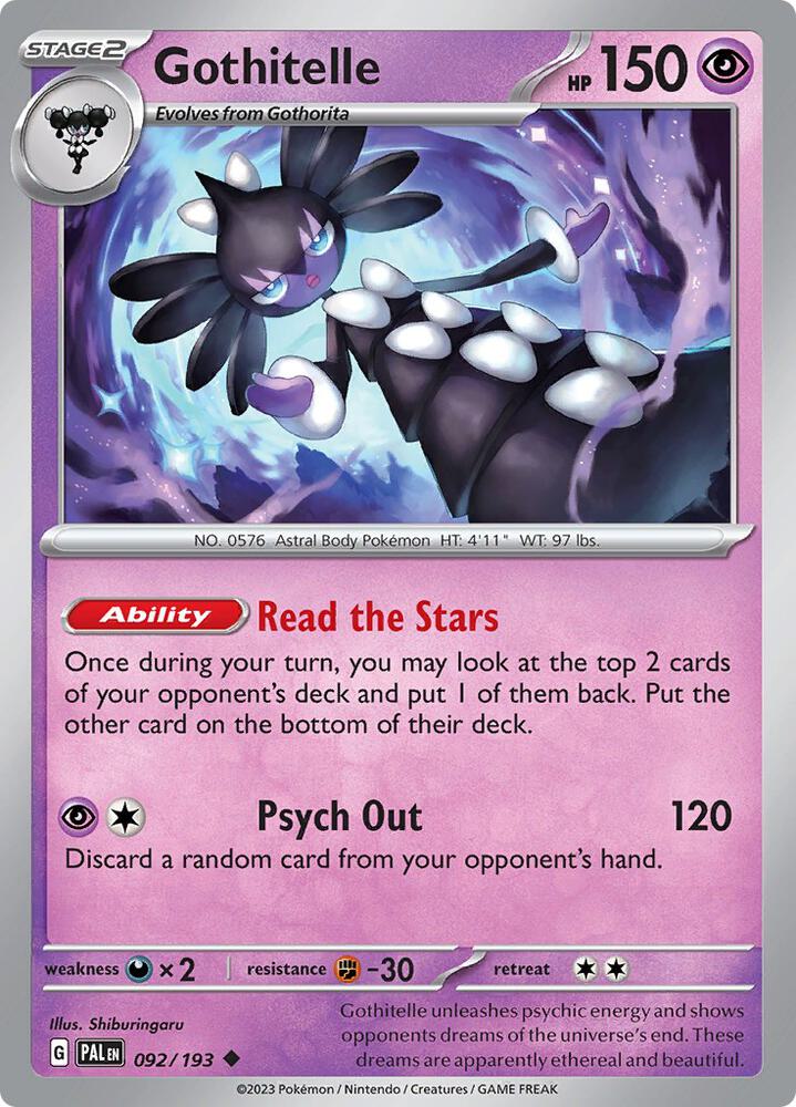 Pokemon Gothitelle 92/193 Paldea Evolved