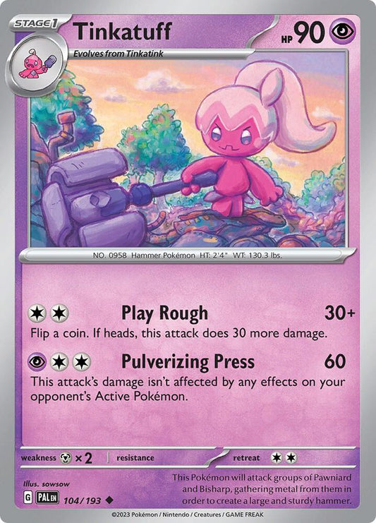 Pokemon Tinkatuff 104/193 Paldea Evolved