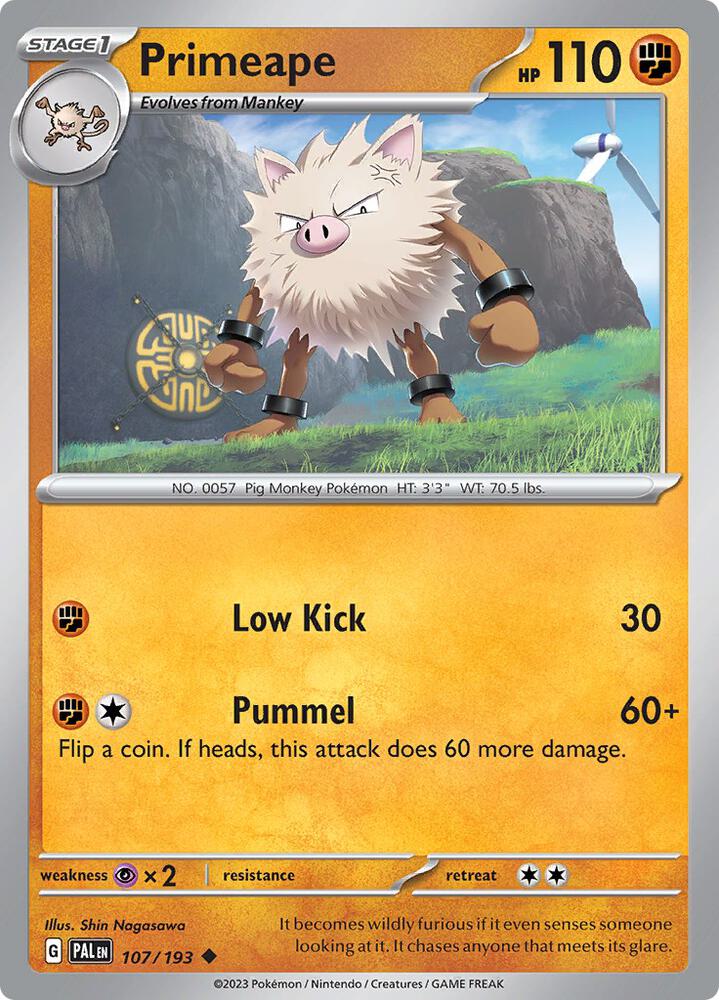 Pokemon Primeape 107/193 Paldea Evolved