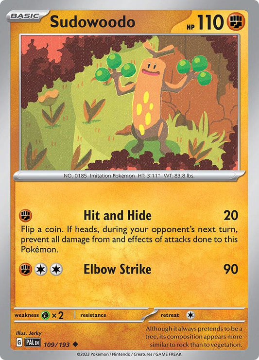 Pokemon Sudowoodo 109/193 Paldea Evolved