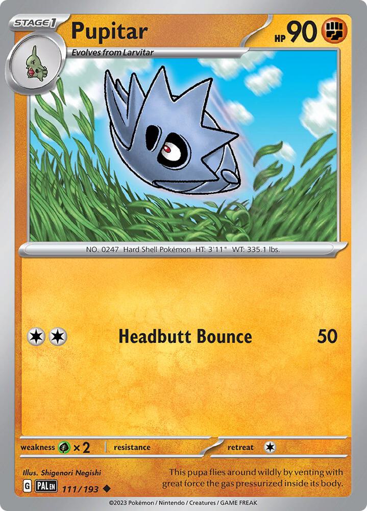 Pokemon Pupitar 111/193 Paldea Evolved