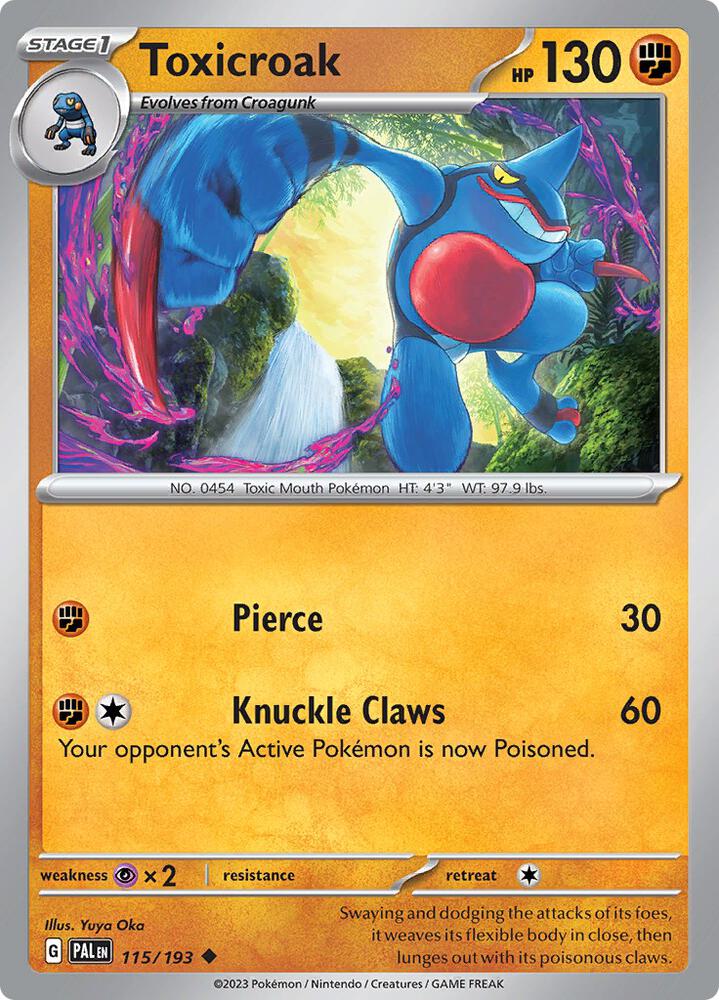 Pokemon Toxicroak 115/193 Paldea Evolved