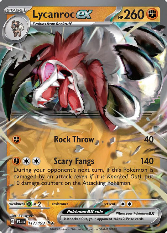 Pokemon Lycanroc ex 117/193 Paldea Evolved