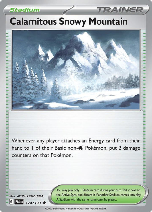 Pokemon Calamitous Snowy Mountain 174/193 Paldea Evolved
