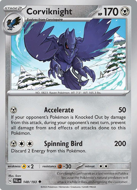 Pokemon Corviknight 148/193 Paldea Evolved