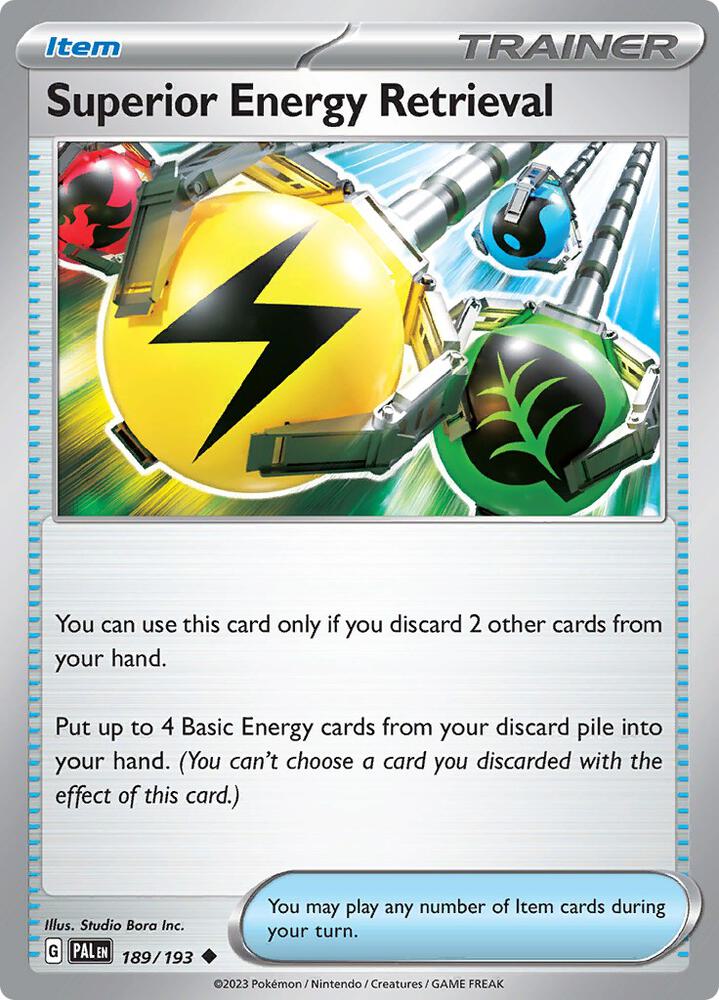 Pokemon Superior Energy Retrieval 189/193 Paldea Evolved