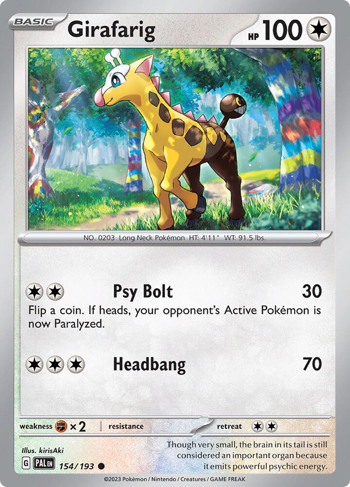 Pokemon Girafarig 154/193 Paldea Evolved
