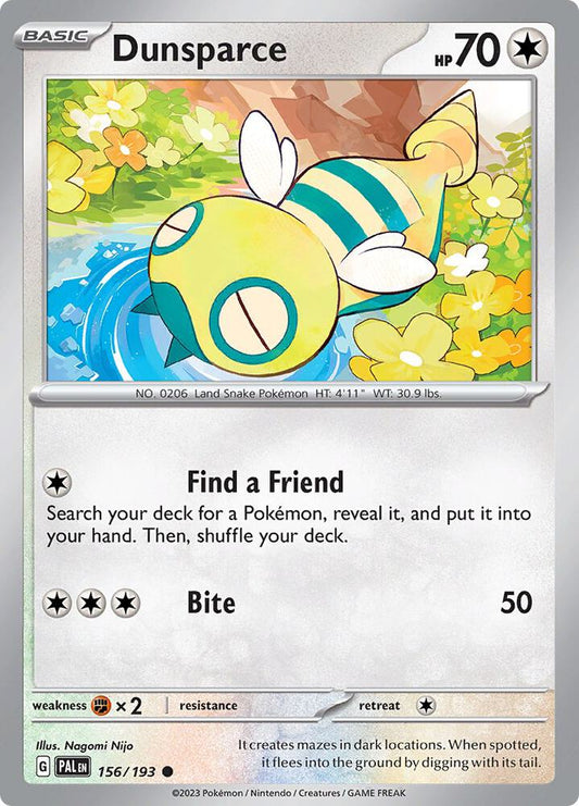 Pokemon Dunsparce 156/193 Paldea Evolved