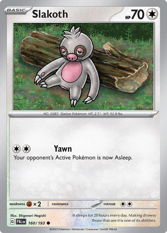 Pokemon Slakoth 160/193 Paldea Evolved