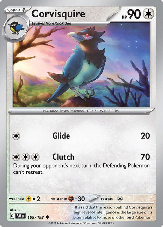 Pokemon Corvisquire 165/193 Paldea Evolved