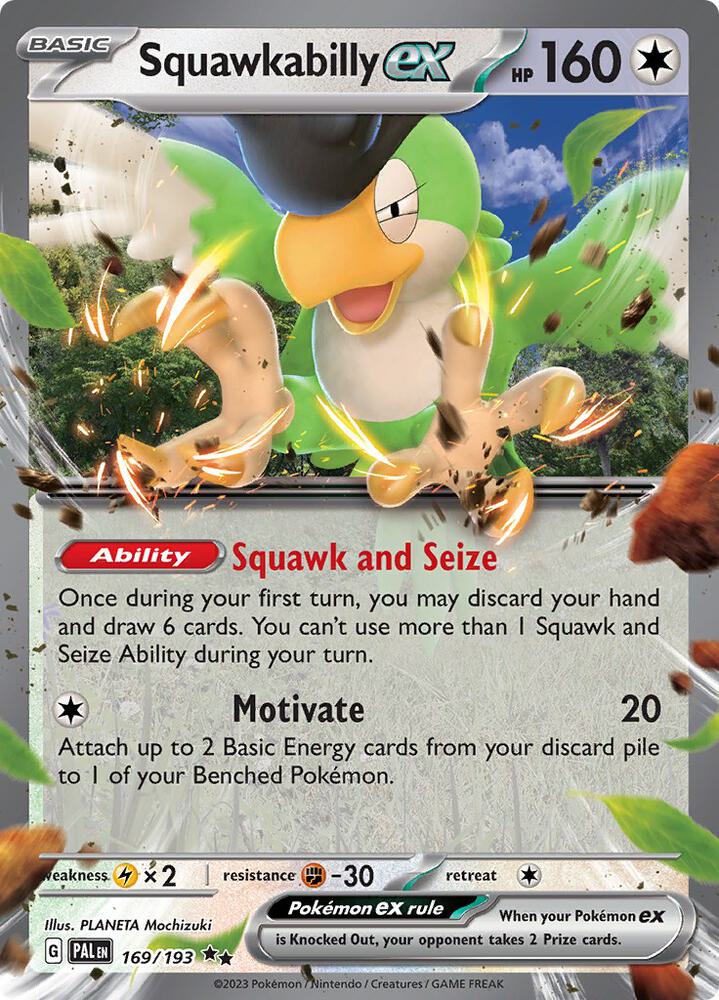Pokemon Squawkabilly ex 169/193 Paldea Evolved