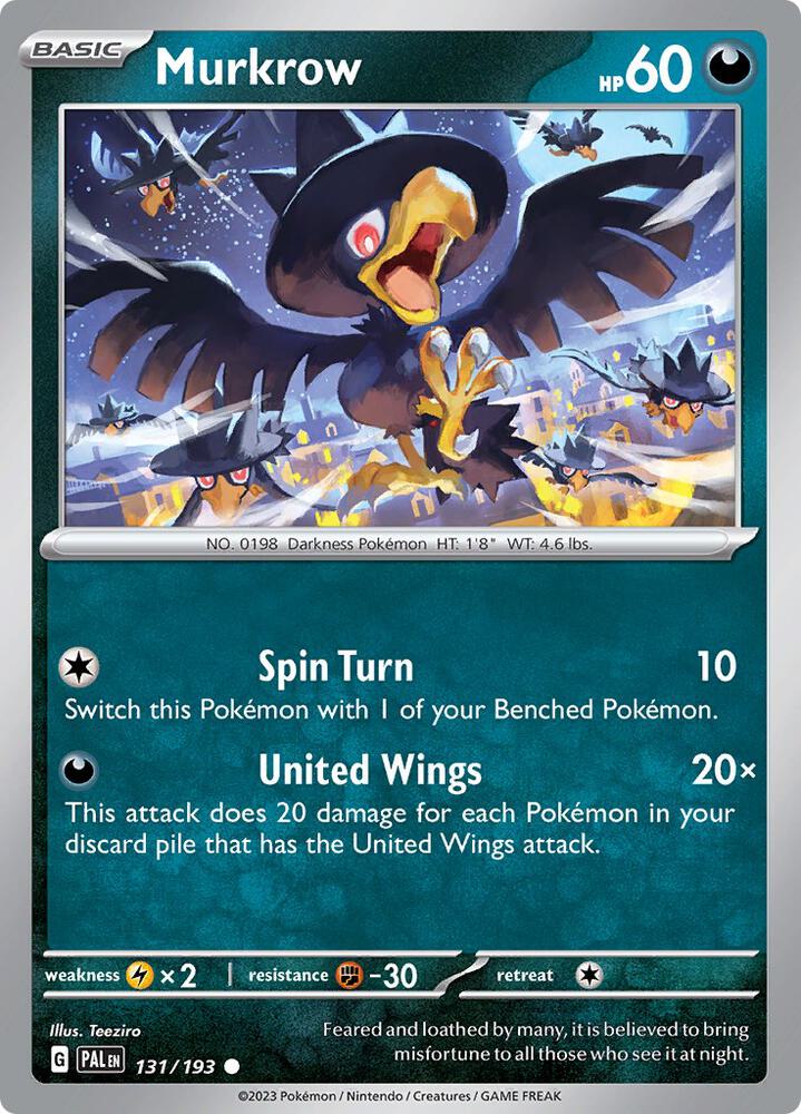 Pokemon Murkrow 131/193 Paldea Evolved