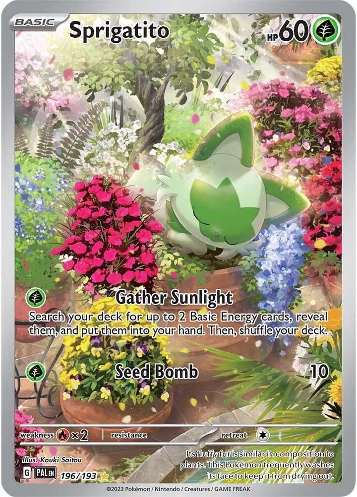 Pokemon Sprigatito 196/193 Paldea Evolved