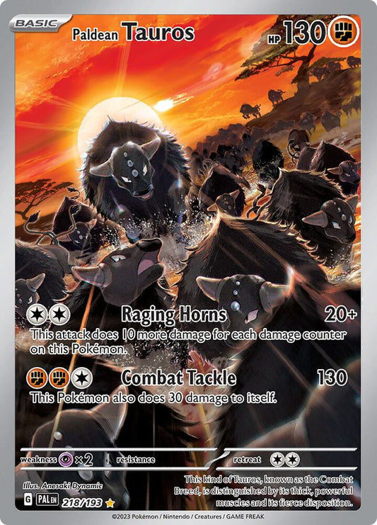 Pokemon Paldean Tauros 218/193 Paldea Evolved