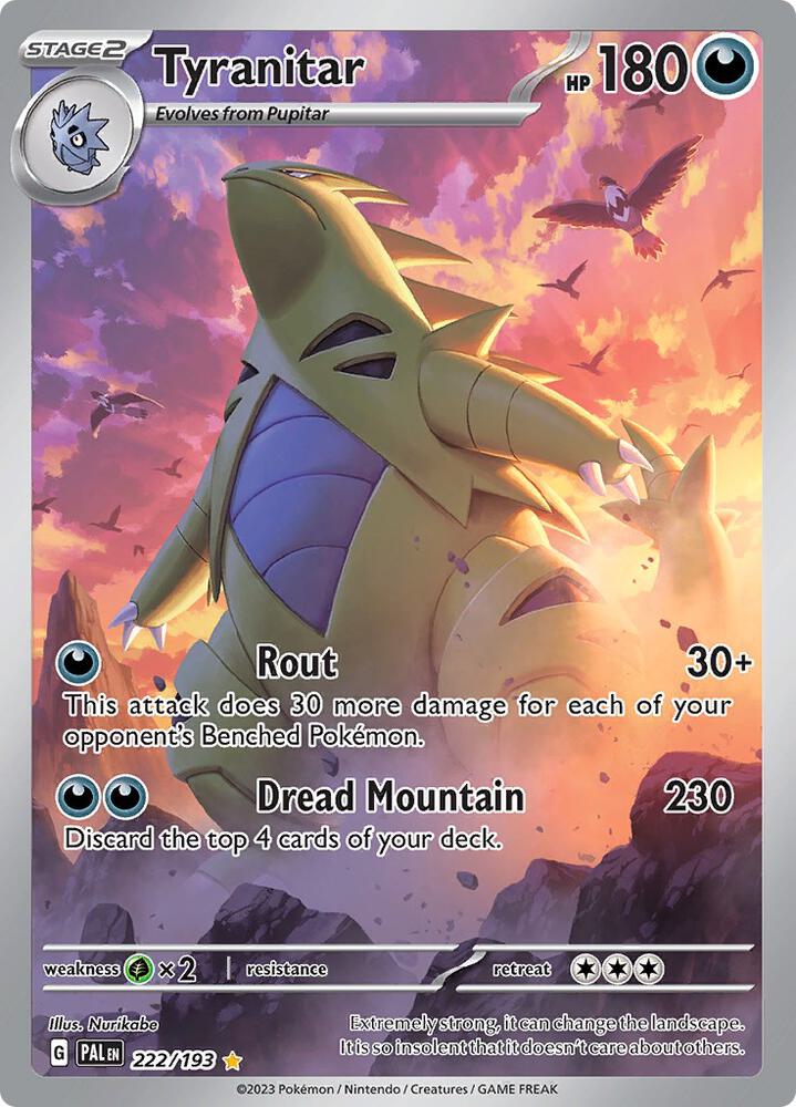 Pokemon Tyranitar 222/193 Paldea Evolved