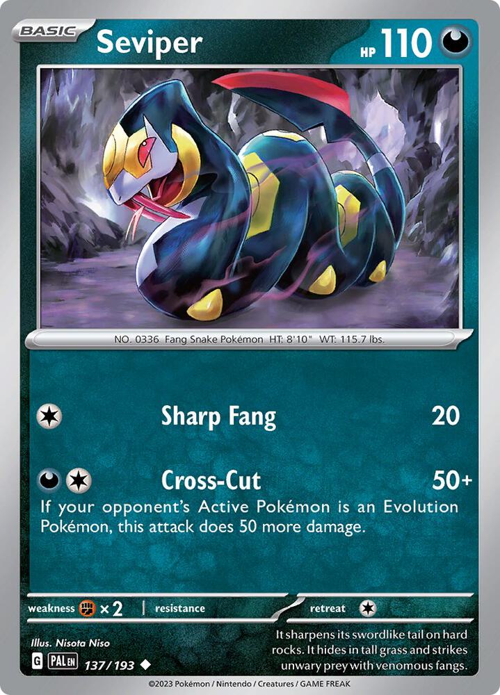 Pokemon Seviper 137/193 Paldea Evolved