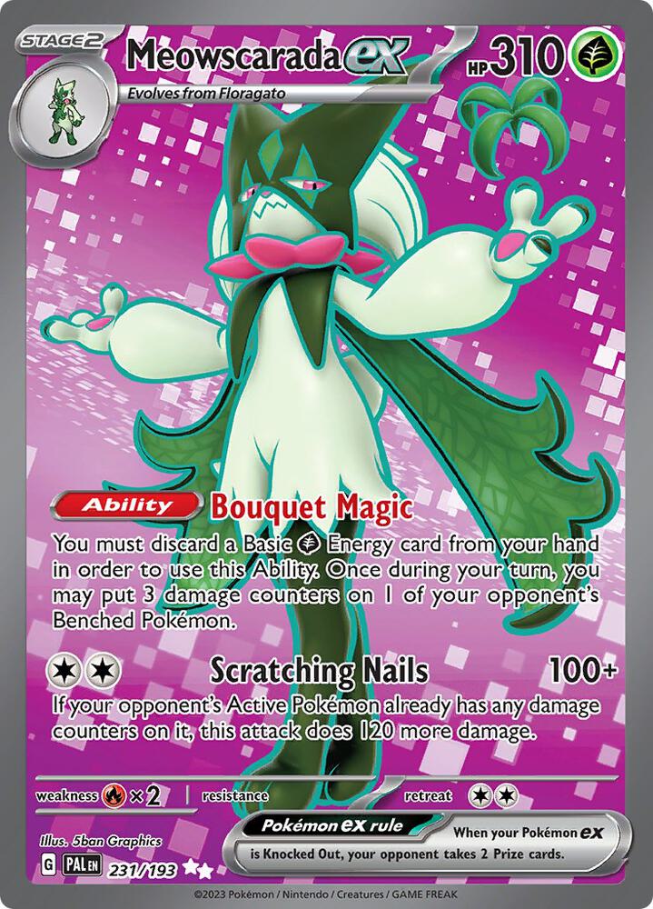 Pokemon Meowscarada ex 231/193 Paldea Evolved
