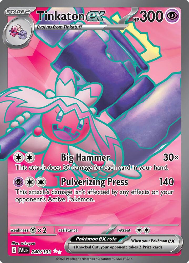 Pokemon Tinkaton ex 240/193 Paldea Evolved