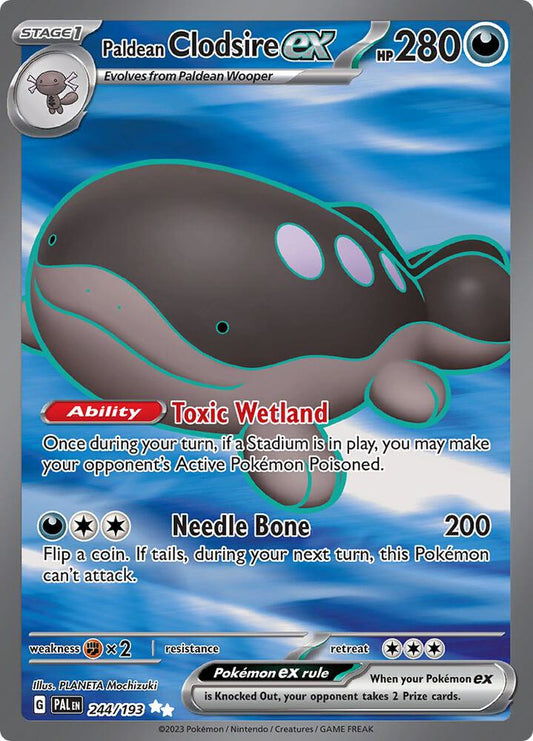 Pokemon Paldean Clodsire ex 244/193 Paldea Evolved