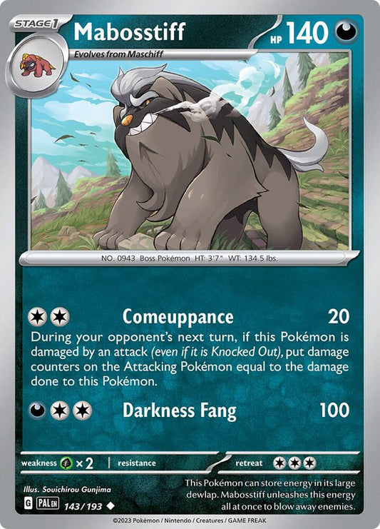 Pokemon Mabosstiff 143/193 Paldea Evolved