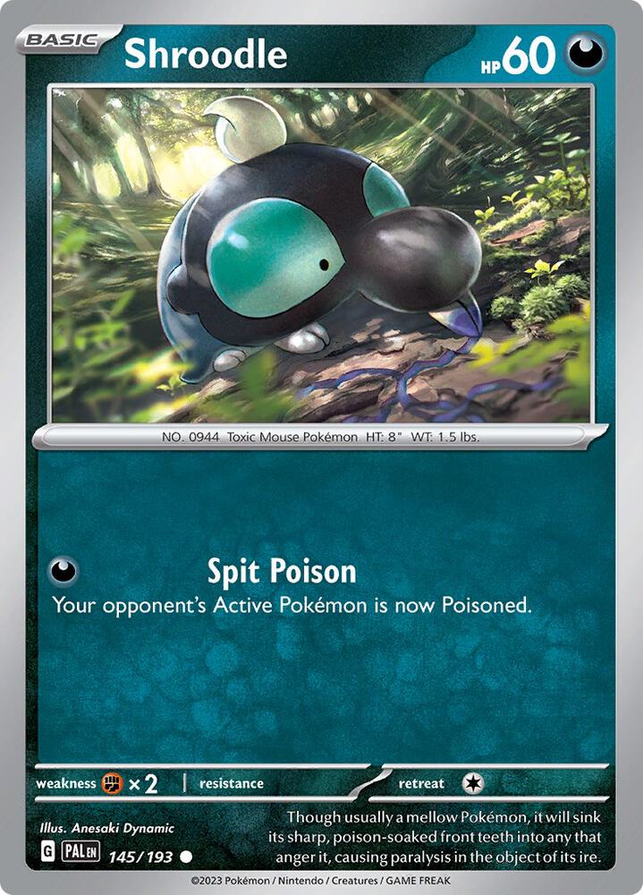 Pokemon Shroodle 145/193 Paldea Evolved