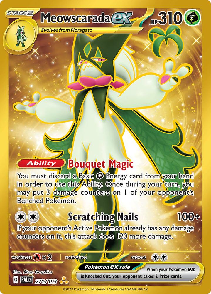 Pokemon Meowscarada ex 271/193 Paldea Evolved