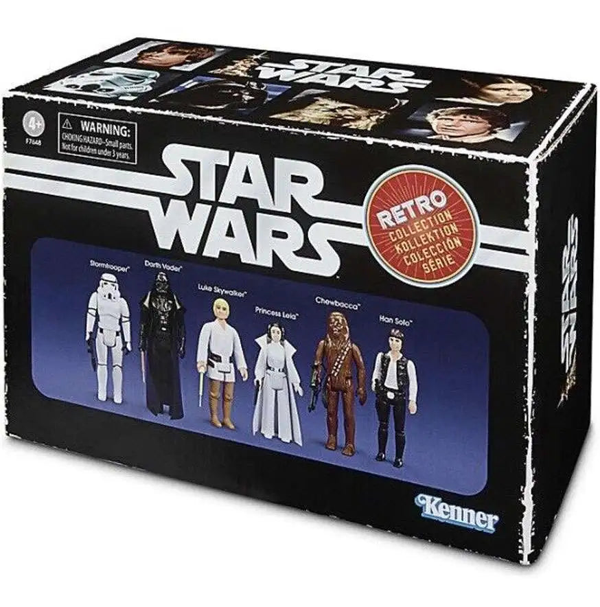 Hasbro Kenner Star Wars Retro Collection 6-Pack Figure Set (Stormtrooper, Darth Vader, Luke Skywalker, Princess Leia, Chewbacca, Han Solo)