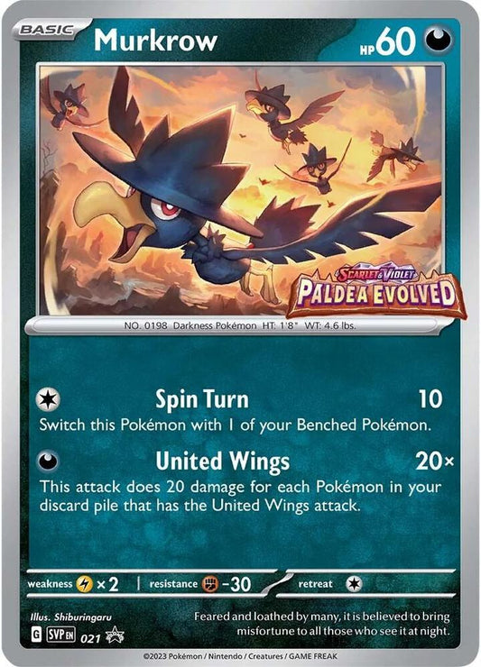 Pokemon Murkrow 21 SVP Black Star Promos