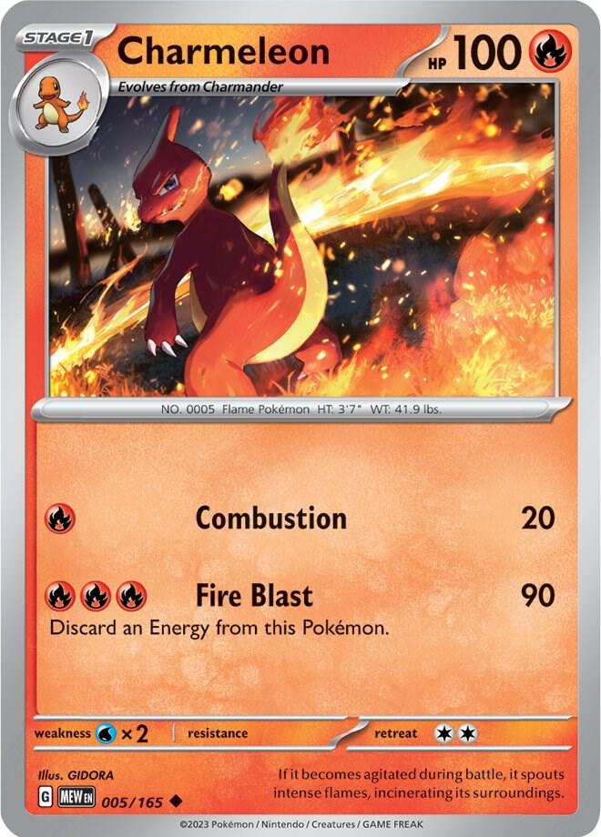 Pokemon Charmeleon 5/165 151