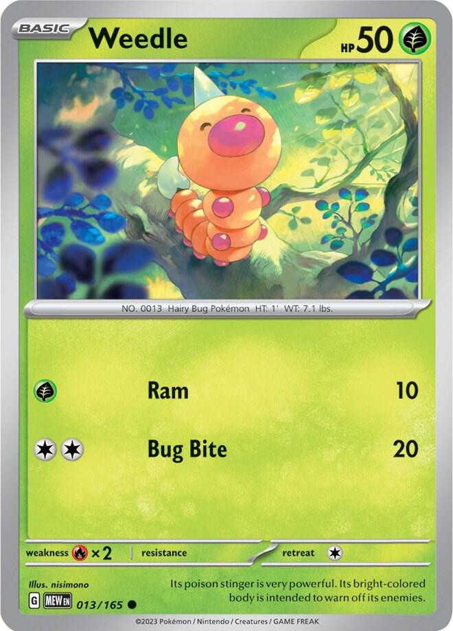 Pokemon Weedle 13/165 151