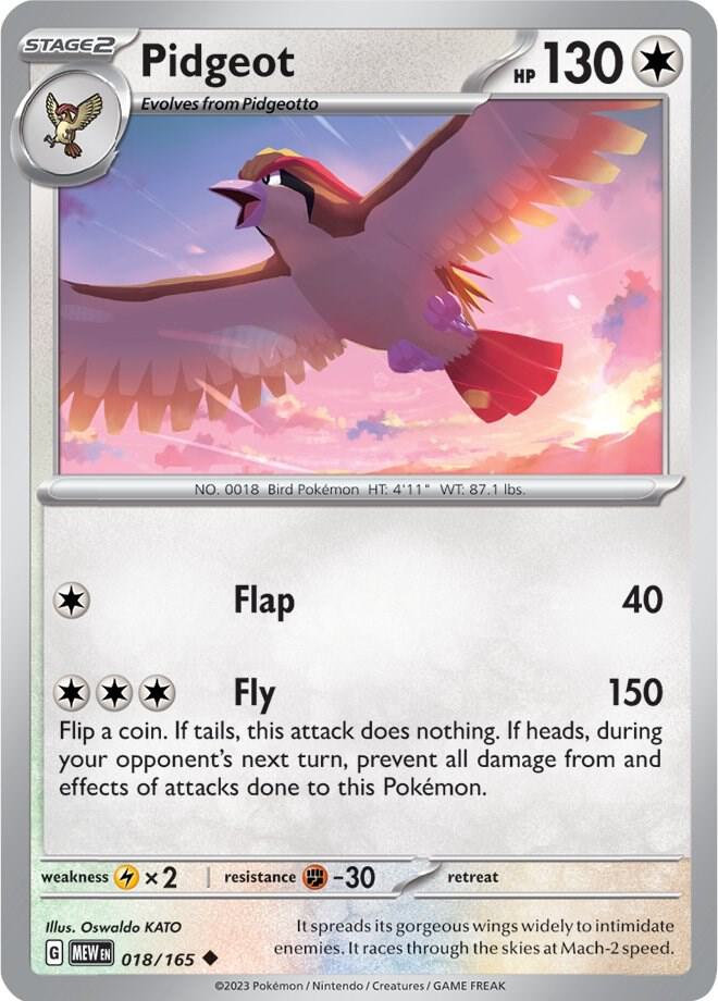 Pokemon Pidgeot 18/165 151