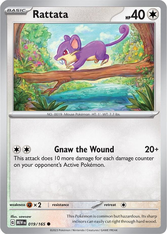 Pokemon Rattata 19/165 151