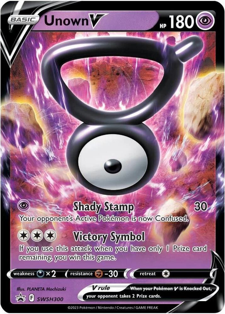 Pokemon Unown V SWSH300 SWSH Black Star Promos