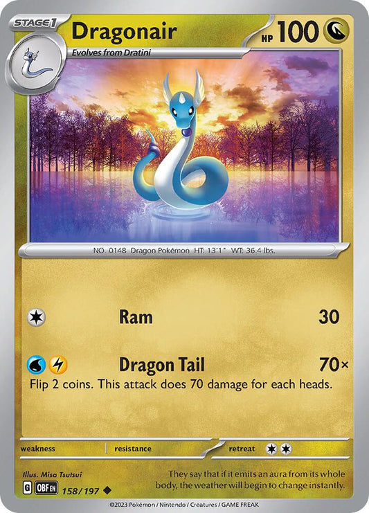 Pokemon Dragonair 158/197 Obsidian Flames