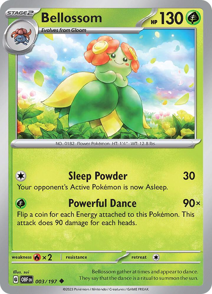 Pokemon Bellossom 3/197 Obsidian Flames