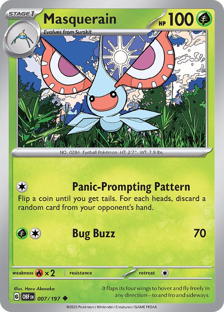 Pokemon Masquerain 7/197 Obsidian Flames