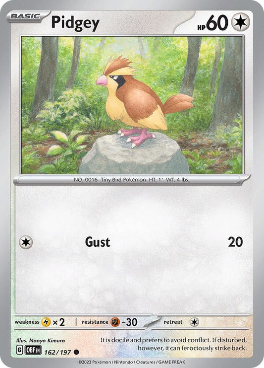 Pokemon Pidgey 162/197 Obsidian Flames