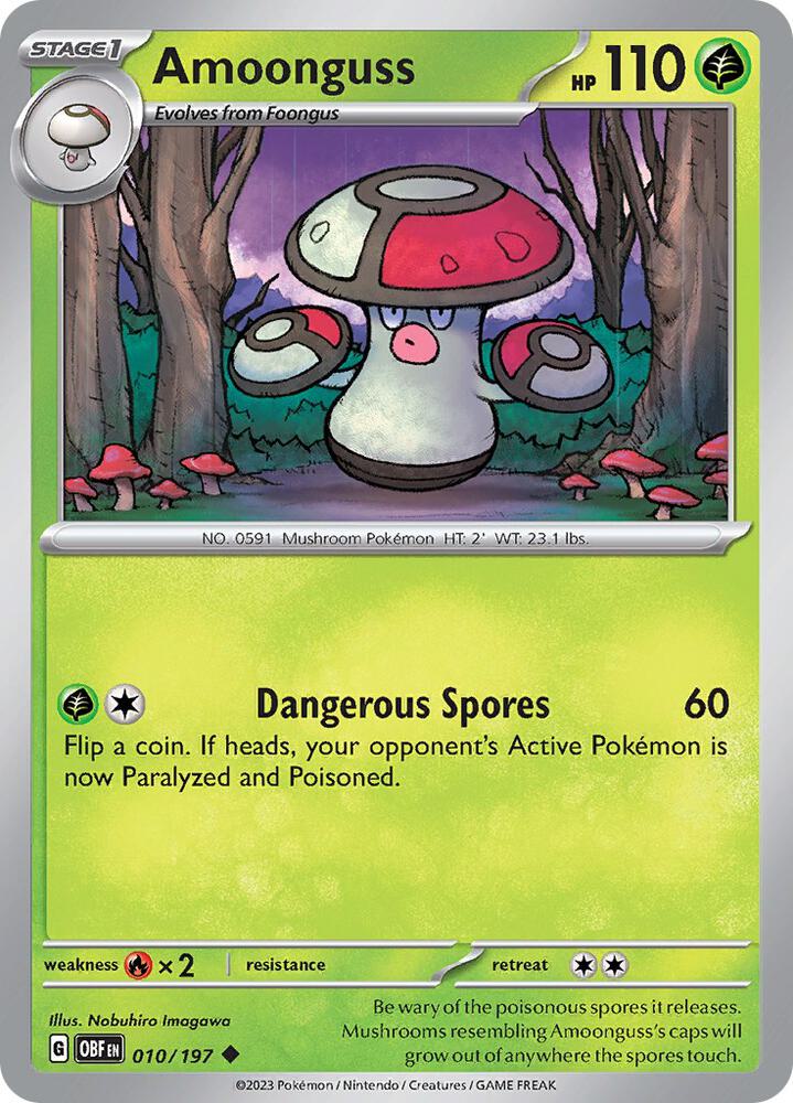 Pokemon Amoonguss 10/197 Obsidian Flames