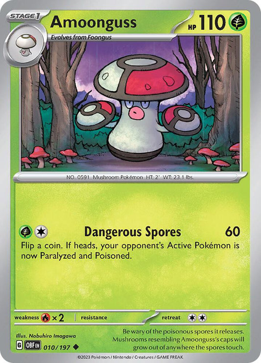 Pokemon Amoonguss 10/197 Obsidian Flames