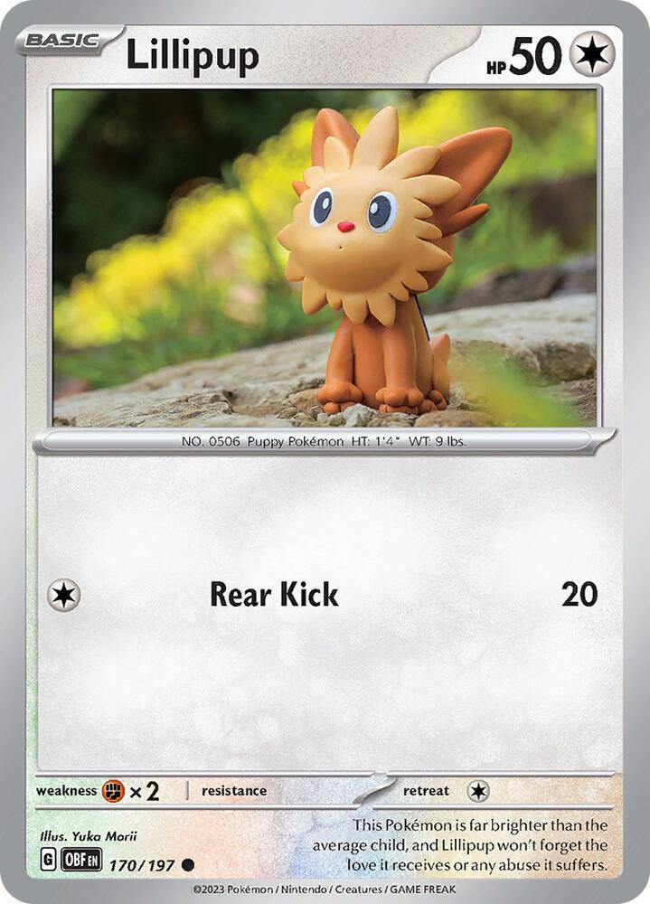Pokemon Lillipup 170/197 Obsidian Flames