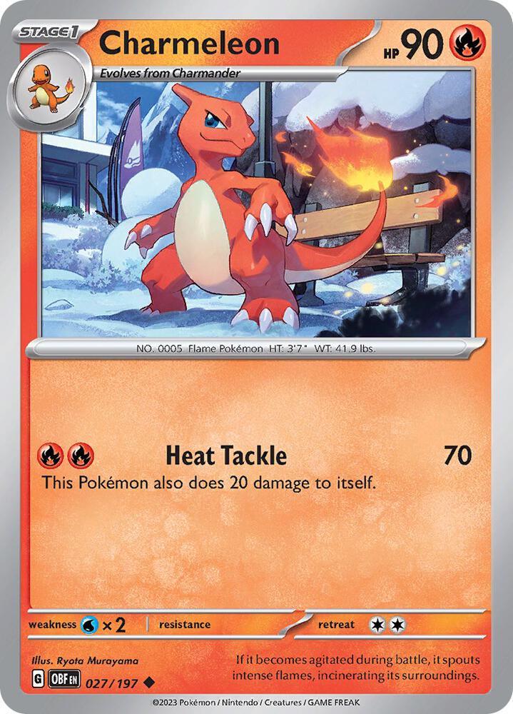 Pokemon Charmeleon 27/197 Obsidian Flames