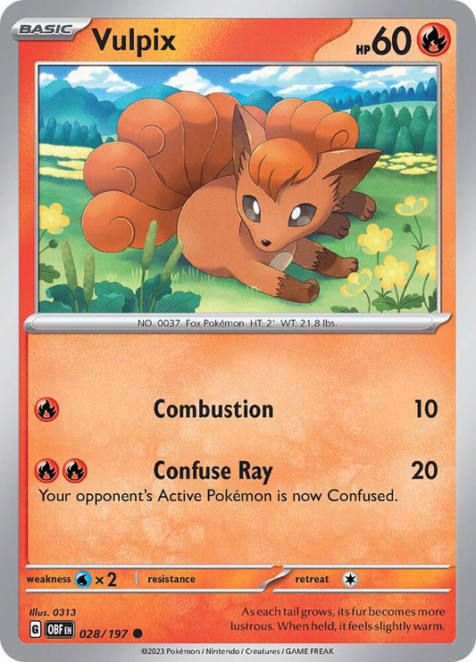 Pokemon Vulpix 28/197 Obsidian Flames