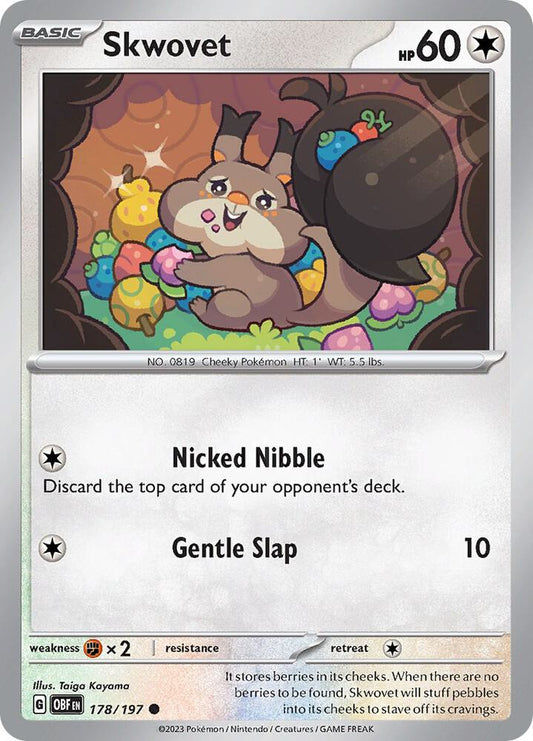 Pokemon Skwovet 178/197 Obsidian Flames