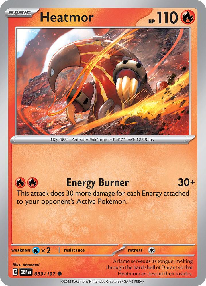 Pokemon Heatmor 39/197 Obsidian Flames
